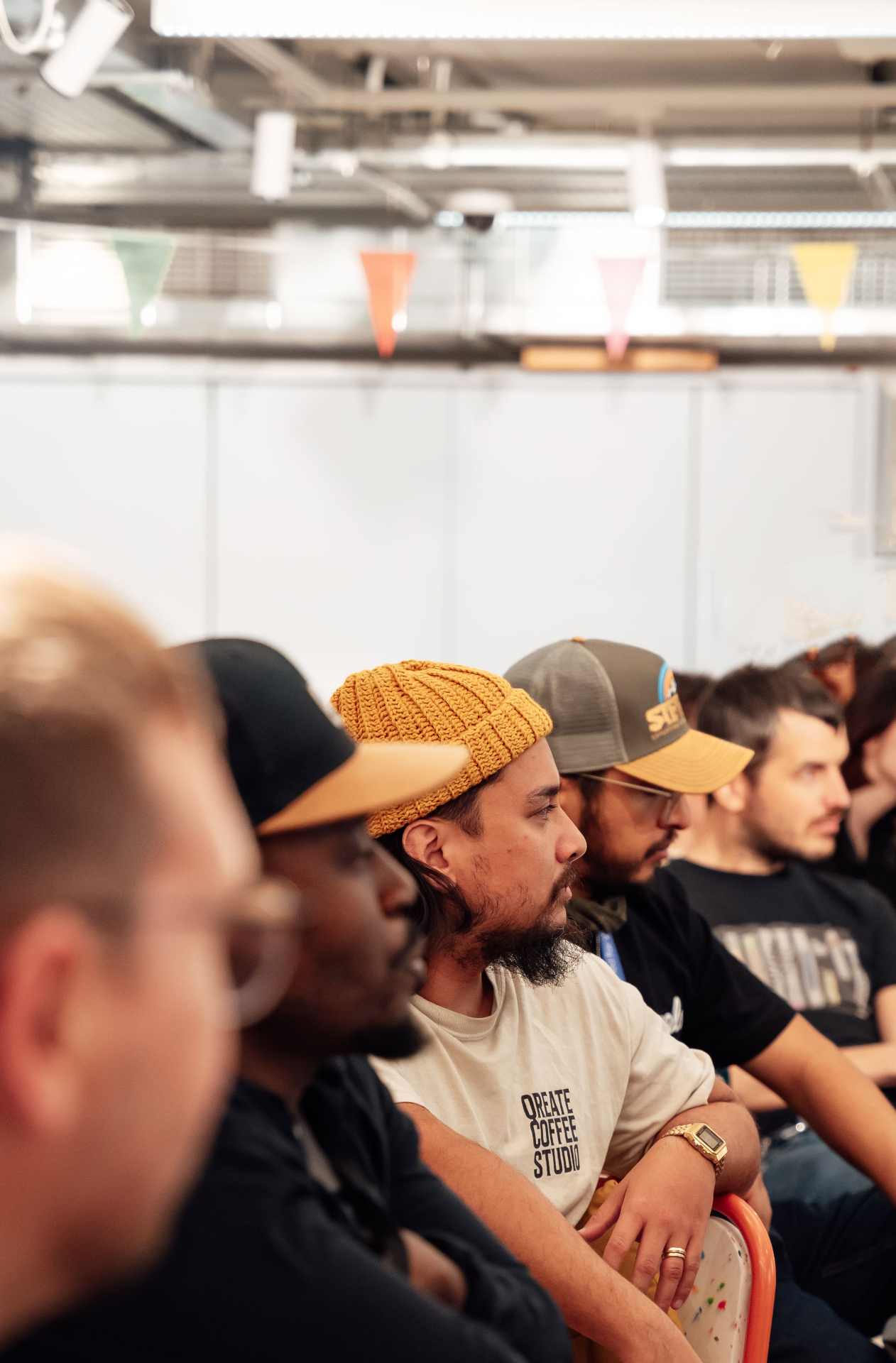 Crowd gathered at a social event
