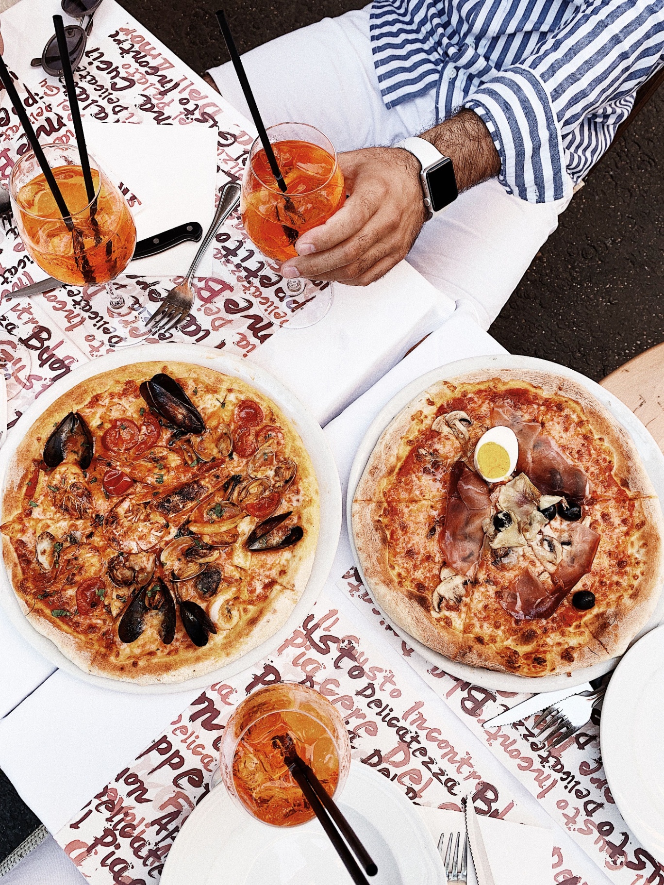 Dinner and drinks shared with mates